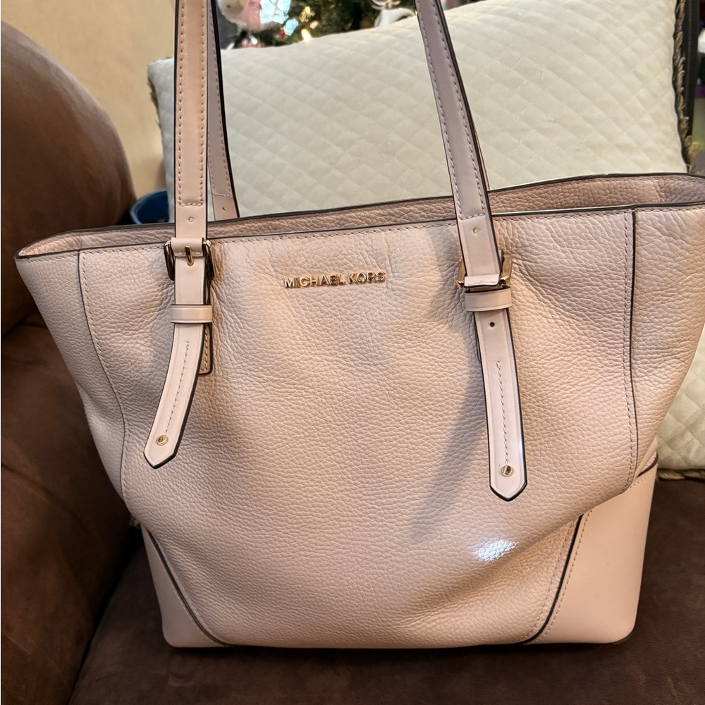 Michael Kors Blush Pink Leather Tote